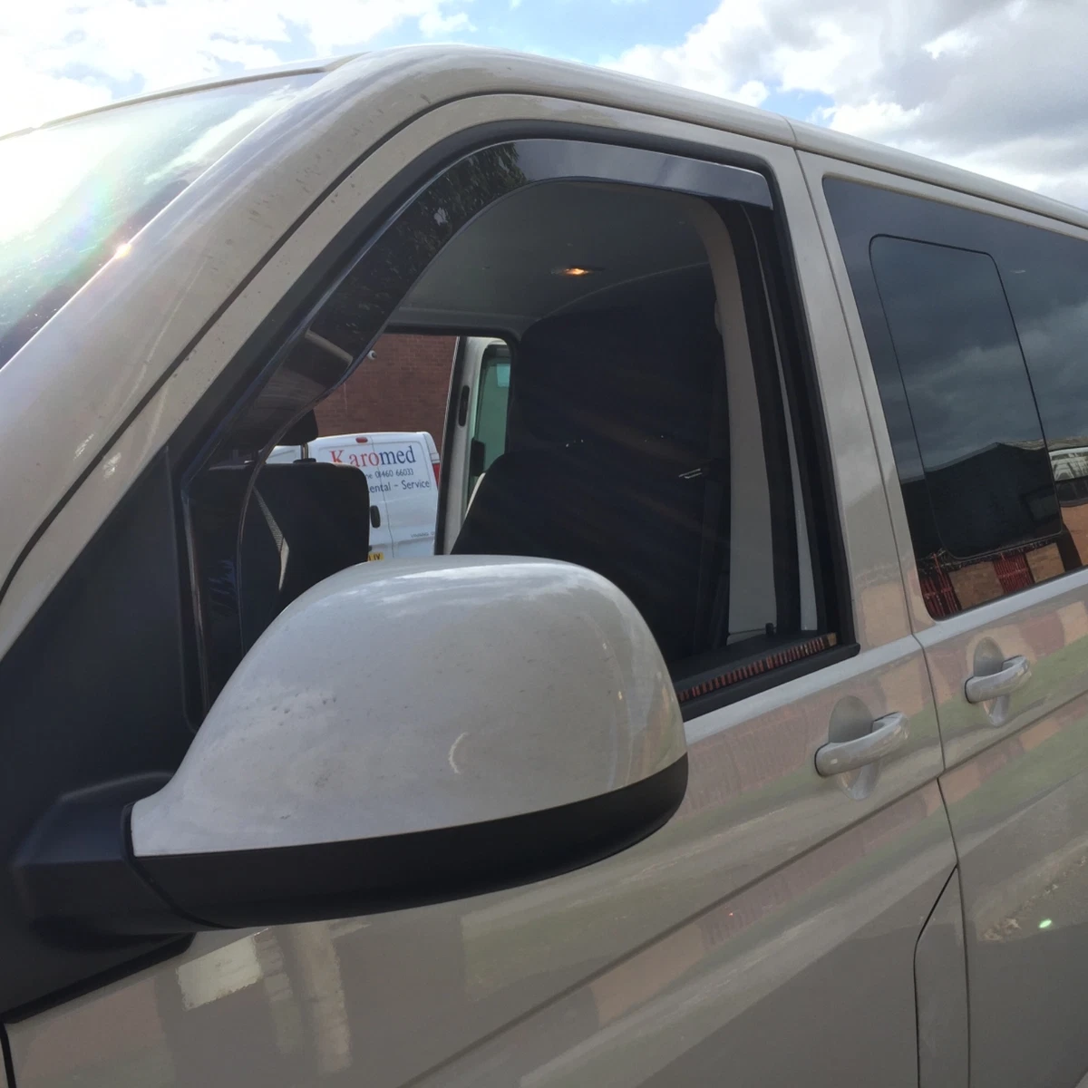 HEKO WIND RAIN DEFLECTORS VW VOLKSWAGEN TRANSPORTER T6 2015 Van