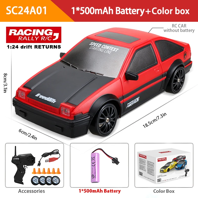 2.4G High-Speed 4WD RC Drift Car AE86 GTR Remote Control Toy Vehicle