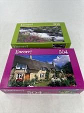 Lot Of 2 Puzzle 504 Pieces Encore Thatched Cottage Hope Creek New Sealed