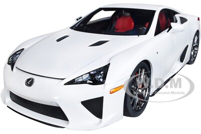 LEXUS LFA WHITEST WHITE W/ RED & BLACK INTERIOR 1/18 MODEL CAR BY