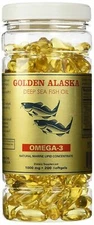 3X Organic Alaska Deep Sea Fish Oil, Omega 3 DHA/EPA 1000 mg 600 Softgels USA