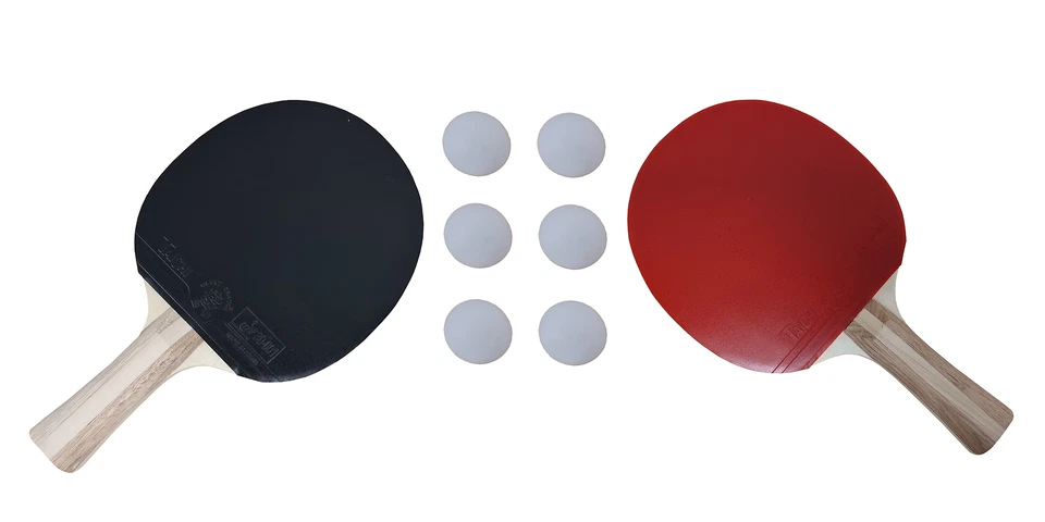 Kit ping-pong-2 raquettes ping-pong Charlsten professional+6 balles de ping-pong - Photo 1/1