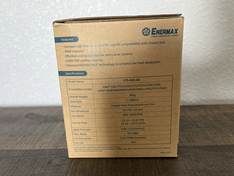 Enermax ETS-N31 Compact-size design CPU Cooler 130W+ TDP for Intel/AMD, 3 Direct - Image 3 of 3