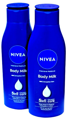 NIVEA Intensive Moisture Body Milk 48H Hydration Avocado Oil & Vit E 200ml × 2