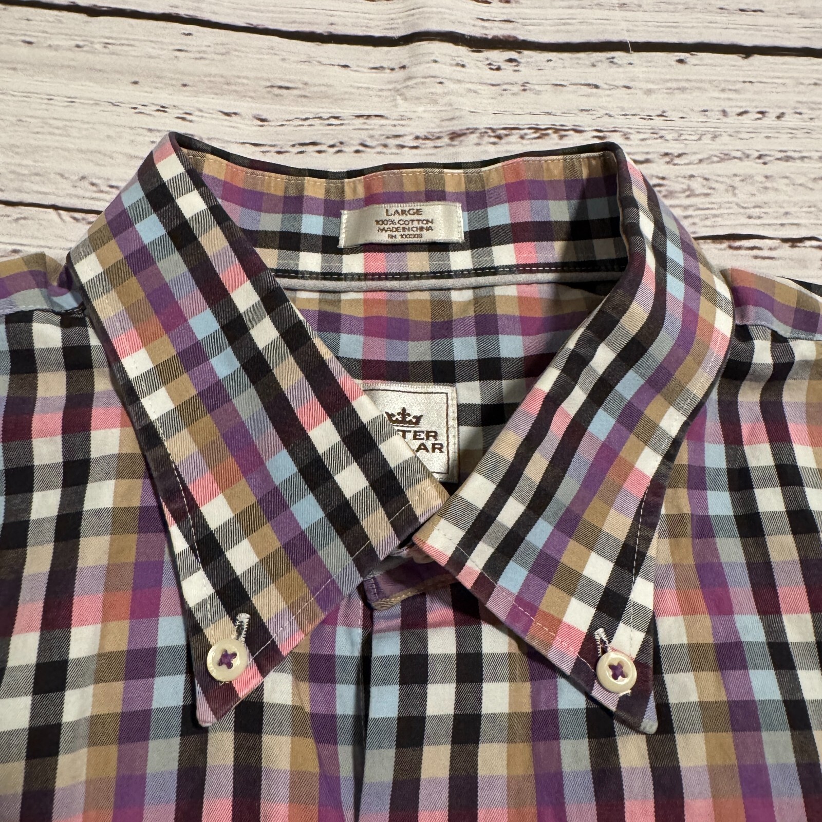 Peter Millar Polyester Button Down Shirt Multicol… - image 2