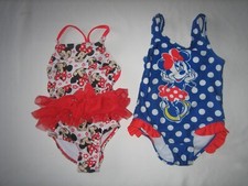 girls disney minnie mouse one piece swimsuit size 3t lot of 2
