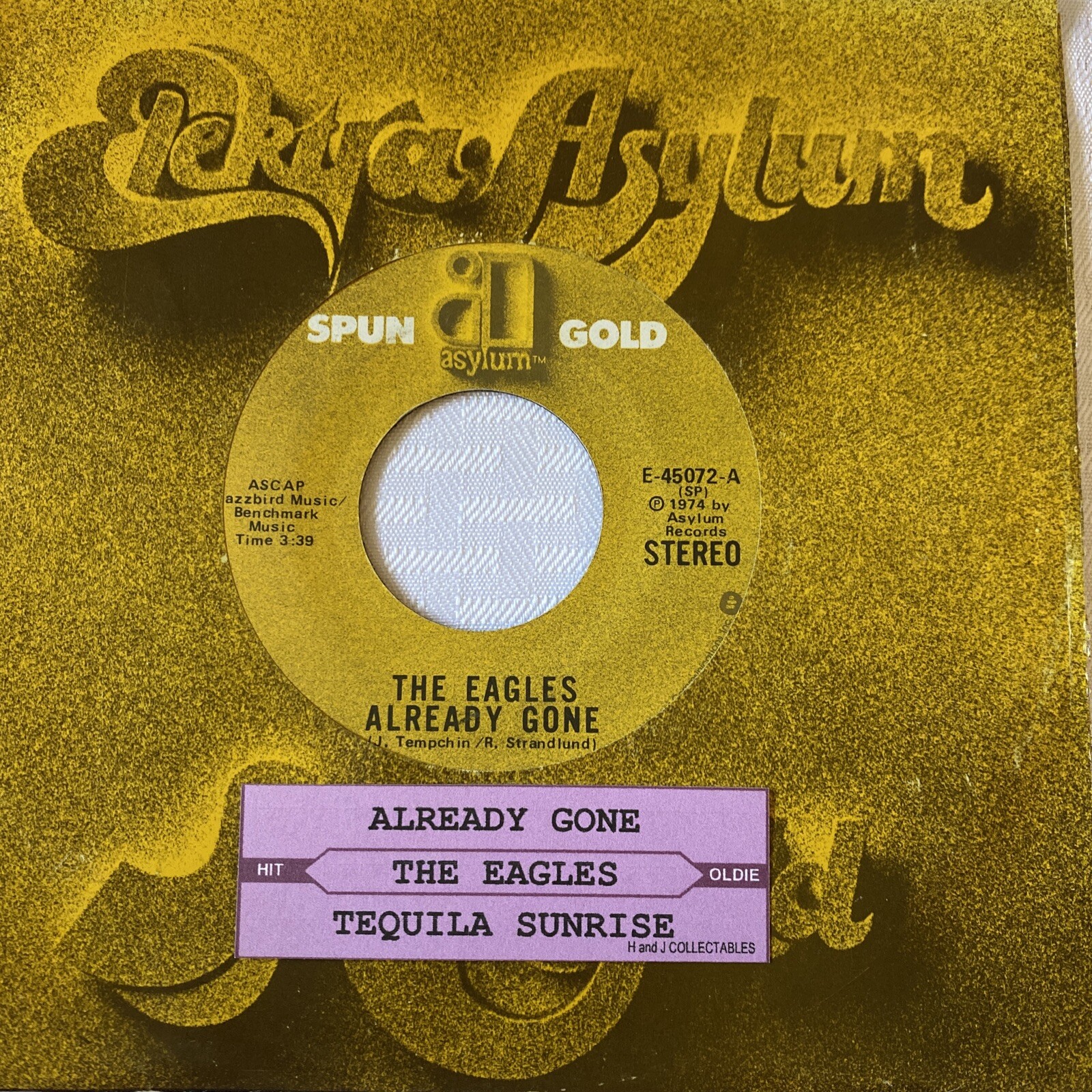 Eagles 45 Already Gone / Tequila Sunrise NEW reissue unplayed eBay