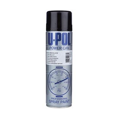 U-Pol Powercan Gloss Black 500ml - Bietet einen wirtschaftlich langlebigen Decklack