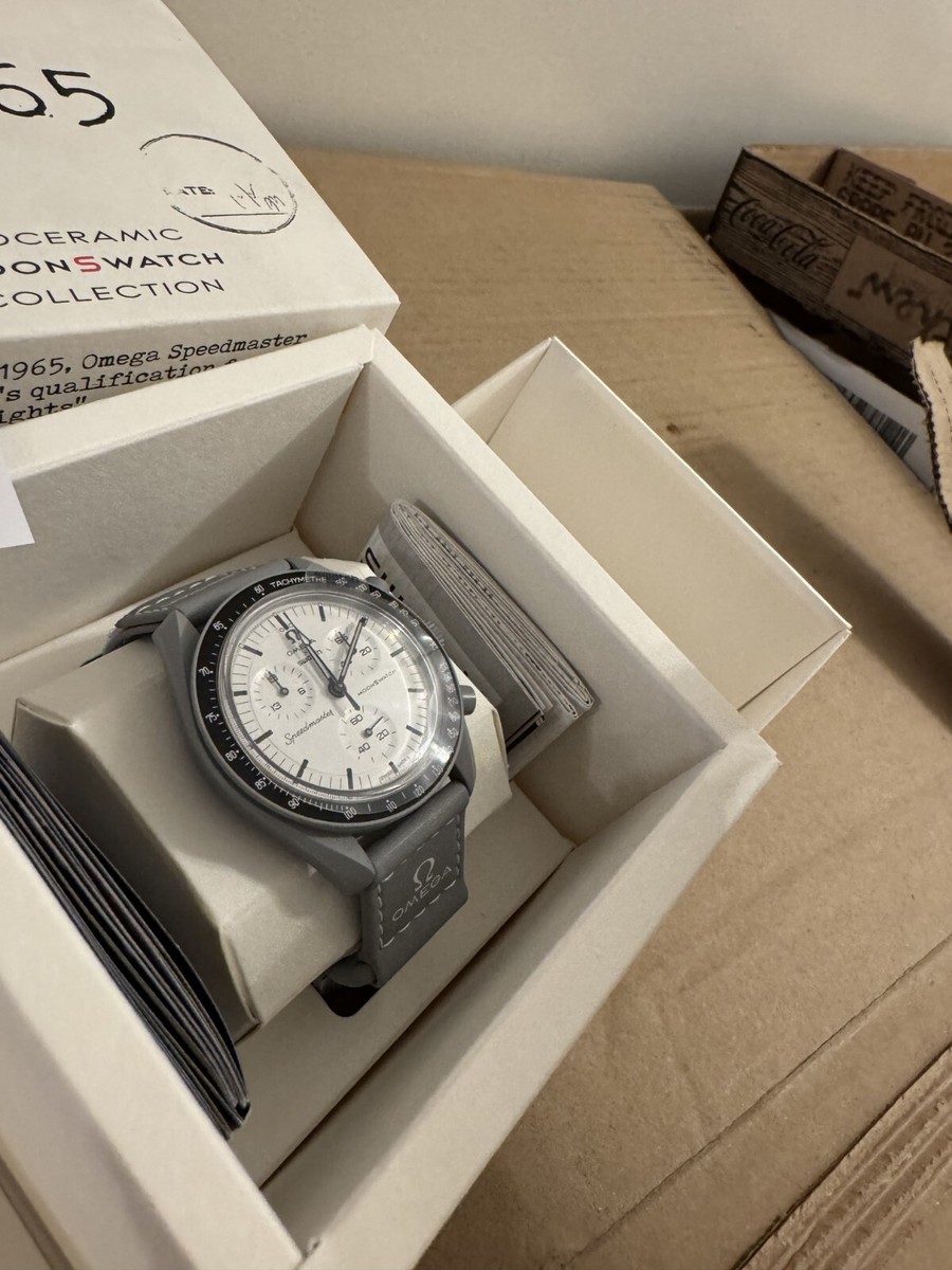 Swatch x OMEGA BIOCERAMIC MoonSwatch 1965 Gray White SO33M106 NEW