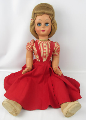 Vintage Hard Plastic Flirty Eyes Child Doll BIG Girl  28'' TLC Repair