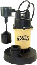 K2 Pumps 1/3 HP Aluminum Sump Pump with Vertical Float Switch SPA03301VDK