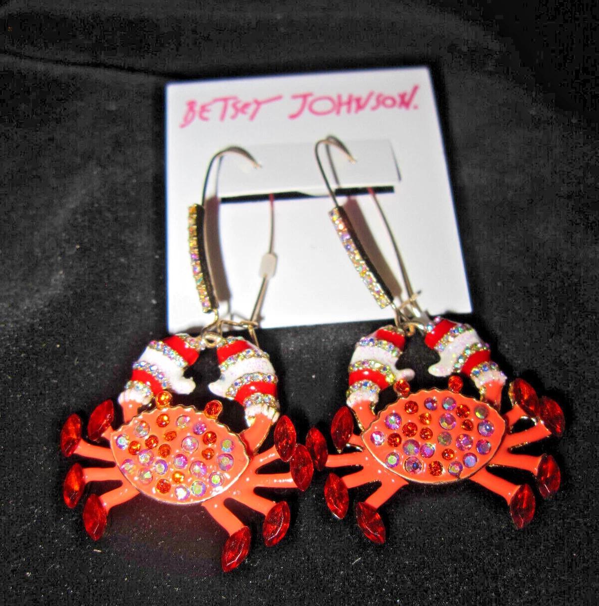 Betsey johnson crab earrings deals