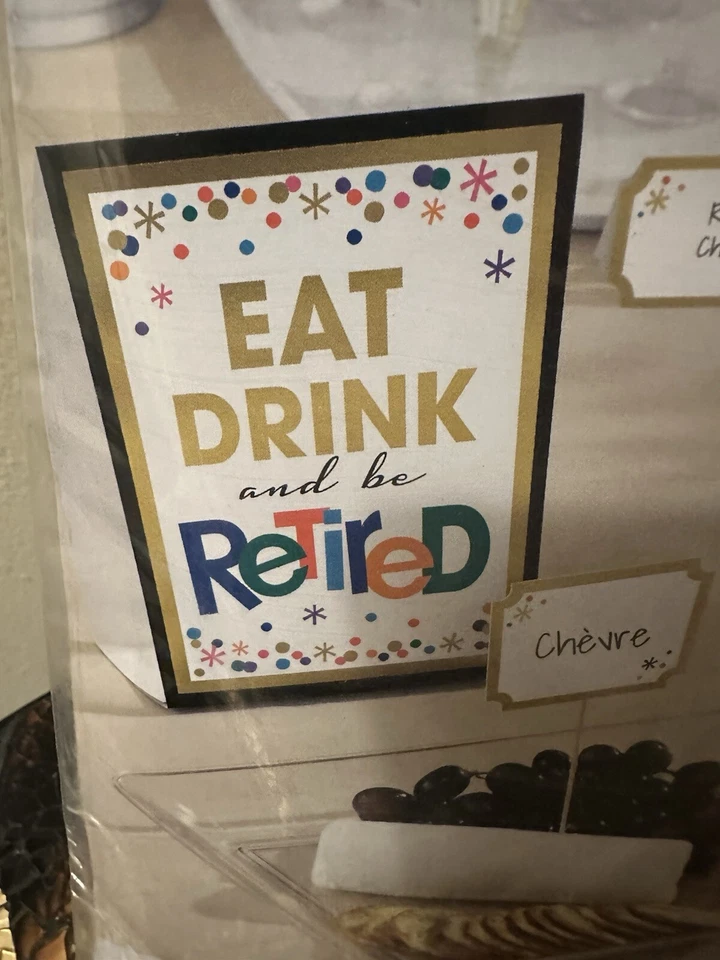 Retirement Party Supplies Buffet Decorating Kit Office Charcuterie Foodie - Image 4 of 4