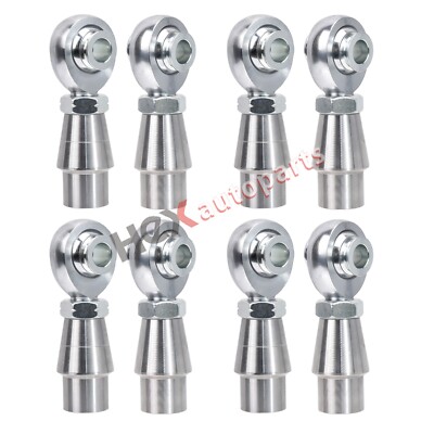 4 Sets Chromoly 5/8'' x 5/8''-18 Heim Joint Rod Ends W/ 5/8-1/2 & Bungs .120'' Wall