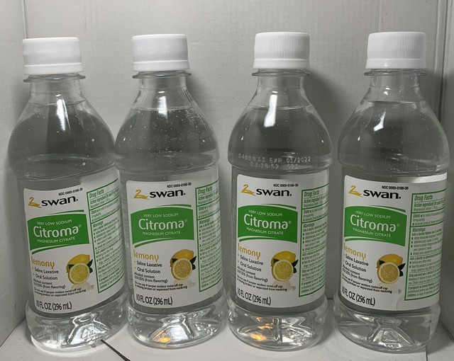 4 x Swan Citroma Magnesium Citrate Lemon Sparkling Laxative 10 oz BRAND
