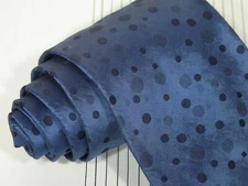 Jay Kos Blue Polka Dot Silk Tie Hand Made In England by Drakes 59 x 3 3/4