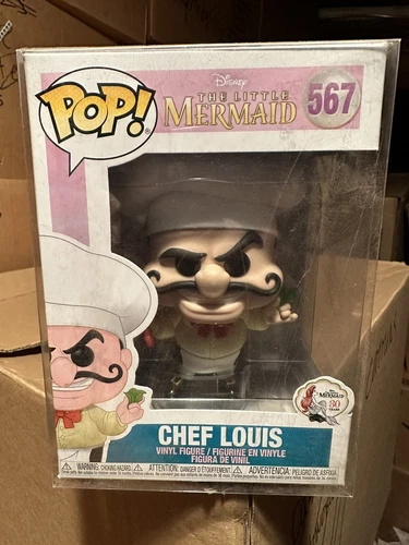 Funko Pop Chef Louis #567 Disney The Little Mermaid Vinyl Figure NEW PROTECTOR