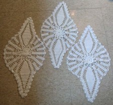 3 Table Runner Kitchen Placemat Vase Mat Crochet Doily Lace Boho Cottagecore 