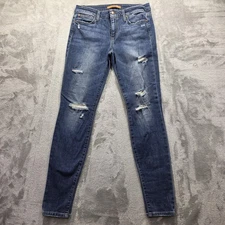 Joes Jeans Skinny Jeans Womens 29 The Icon Mid Rise Distressed Stretch Denim Pan