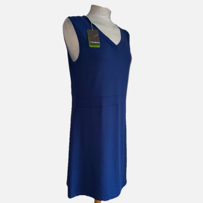 PlayBrave Kleid UK 16 blau Sportswear Tennis Golf Stretch Performance V-Ausschnitt