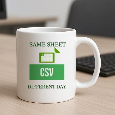 Lustige Excel Tasse CSV Sarkasmus Microsoft Office Witz Kaffee Tee Tasse Geburtstag Tassen