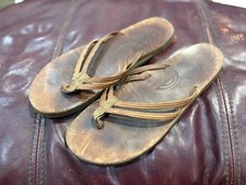 Size XL 8.5-9.5- Rainbow Ladies Single Layer Double Strap Brown Sandals