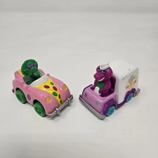 Barney the Dinosaur 1993 Diecast Cars lot of 2 Lyons Group Vintage