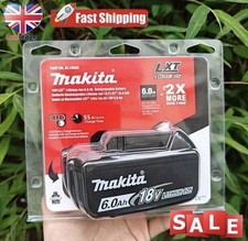 Genuine Makita 6ah 18v Power Tool Battery BL1860BX2 18V LI-Ion Battery - Black