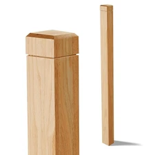 3" x x 48" Solid Red Oak Stair Newel Post with a 3 x 3 x 48", 
