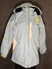 Giacca Quechua Snowboard Sci Blu Crema Verde Outdoor Impermeabile Gonna Neve Cappuccio