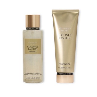 Victoria's Secret Coconut Passion Shimmer Fragrance Mist + Lotion Set NIB Sealed