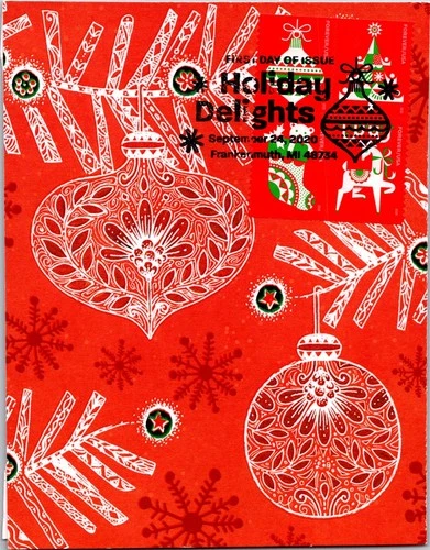 Dr Jim Stamps Maximum Card Holiday Delights 4V Setenant Fdc Bifold