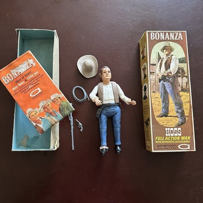 American Character BONANZA HOSS Full Action Figure Man #4002 W/ Accessories Box