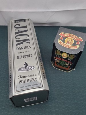 Jack Daniels Tennessee Whiskey Bristolware Tin Box and Tin Bottle Holder