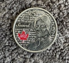 2013 Canada Quarter 25 Cent Coin, War of 1812, Lara Secord