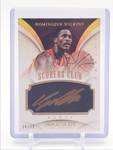 DOMINIQUE WILKINS 2013-14 IMMACULATE SCORERS CLUB AUTOGRAPH AUTO /49 Q6438