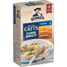 Instant Grits, 4 Flavor Variety Pack, 0.98Oz Packets 10 Pack 