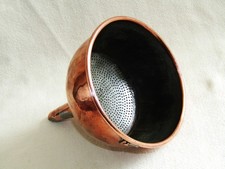 Antique Copper 1pt Fine Filter wine Funnel in Good Functioning Order.