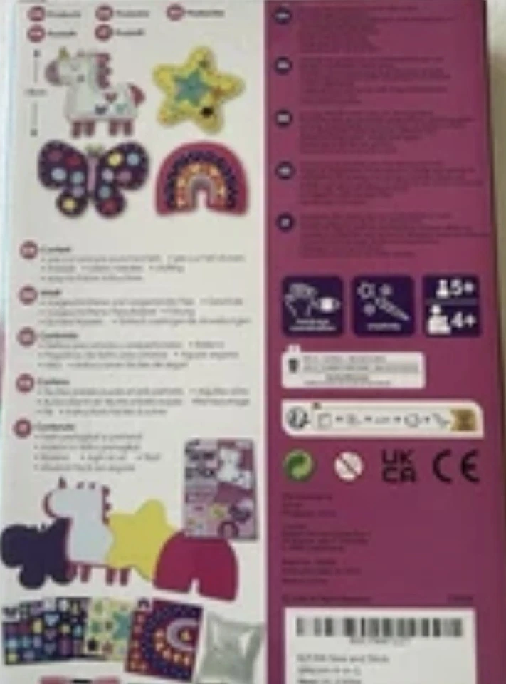 2 x Easy Sew and Stick Unicorn & Friends craft making kits - Image 2 of 3