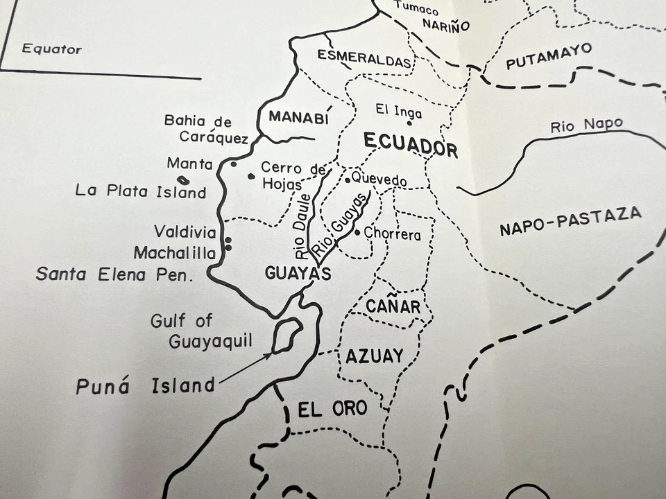 Ecuador Columbia Venezuela Political Geographical Archeological Sites Folded Map - Image 2 of 4