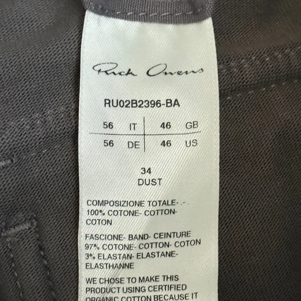 Rick Owens Cargo Shorts Mens US Size 46 Dust Mastodon RU02B2396-BA *READ - Image 3 of 4