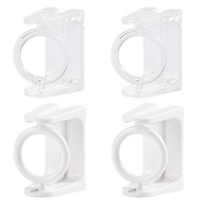 Transparent Adhesive Curtain Poles Brackets 2Pcs Towel Rod Fixing Holders Hook