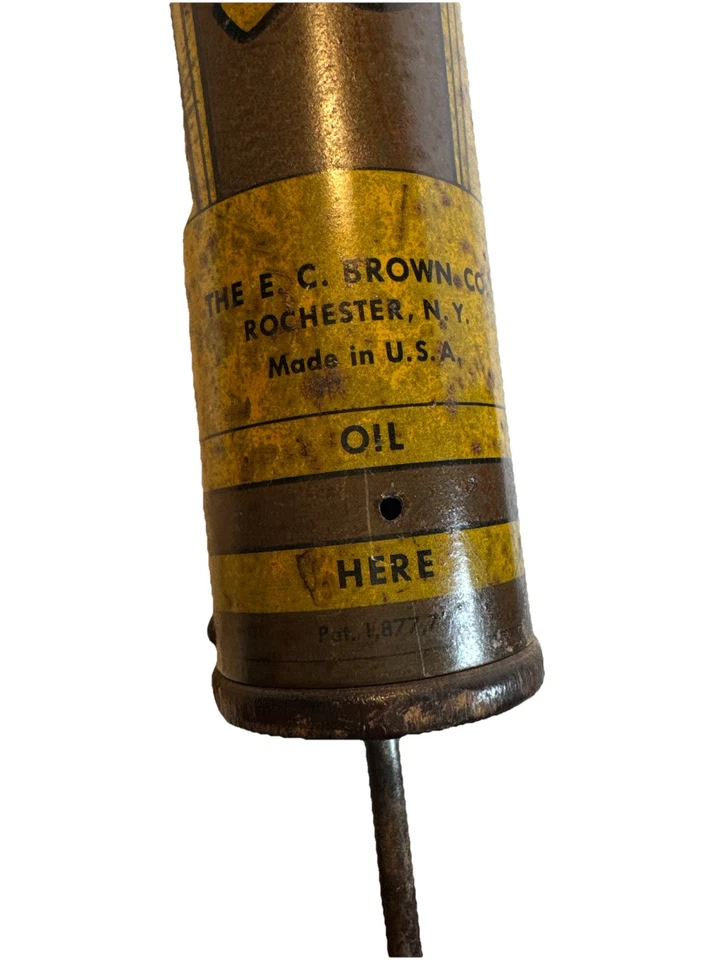 Browns Antiguo Cristal Plumero Insecticida Pulverizador Bomba de Aire 20” Hecho en EE. UU. Foto 3 de 4
