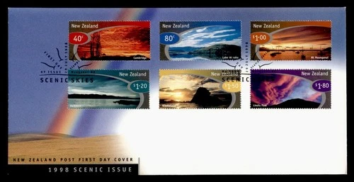 DR WHO 1998 NEW ZEALAND FDC SCENIC SKIES COMBO $1.80 R38950