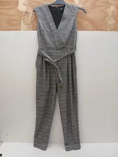 River Island size 8 Jumpsuit with Belt Rear Zip Closure Soft Feel Material L 26"