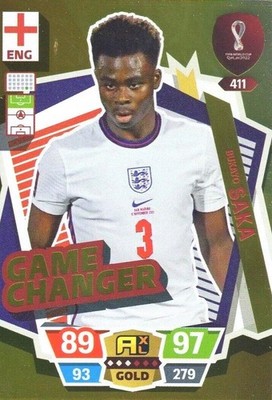 Adrenalyn XL WM 2022 Qatar Trading Card Nr 411 - Bukayo Saka - Game Changer
