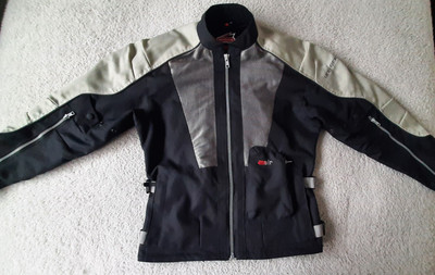 Hein Gericke Motorradjacke schwarz Panzerstoff Gr. S 40'' Brust Reißverschlusstaschen