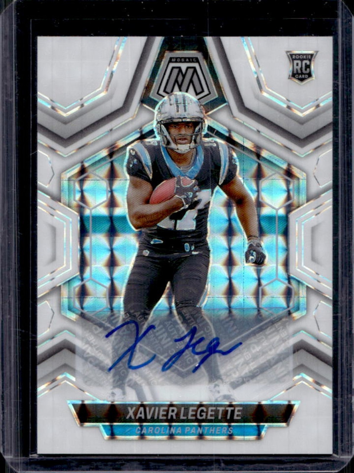 2024 Mosaic Xavier Legette Rookie Auto RC White Prizm #3/25 Panthers