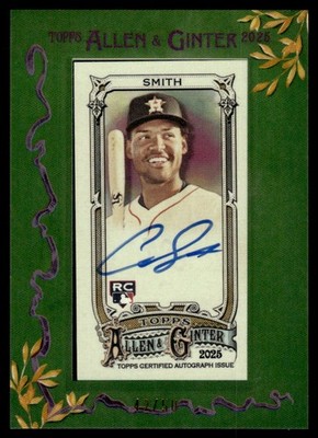 2025 Topps Allen Ginter Framed Mini Auto Green Cam Smith Rookie Auto 42/50
