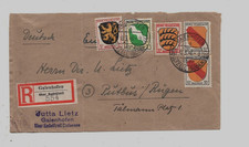 FRANZ. ZONE 1946 R-BRIEF GAIENHOFEN &uuml;. RADOLFZELL MIT 5 BRIEFMARKEN